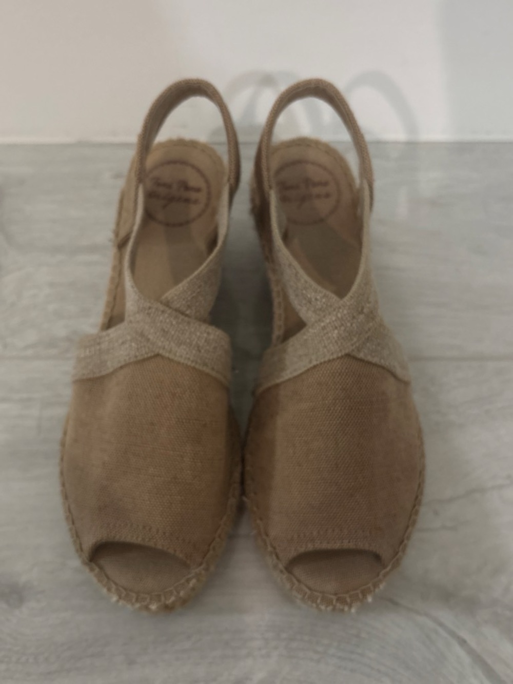 Women’s Tan Espadrille Slingback Sandal wedges - Classic Summer Style